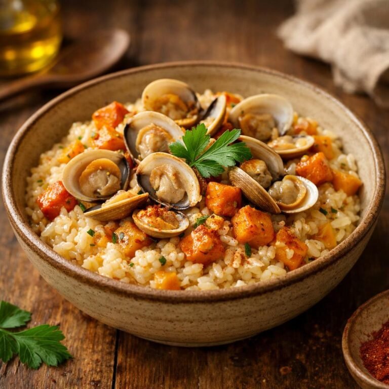 Risotto potiron palourdes