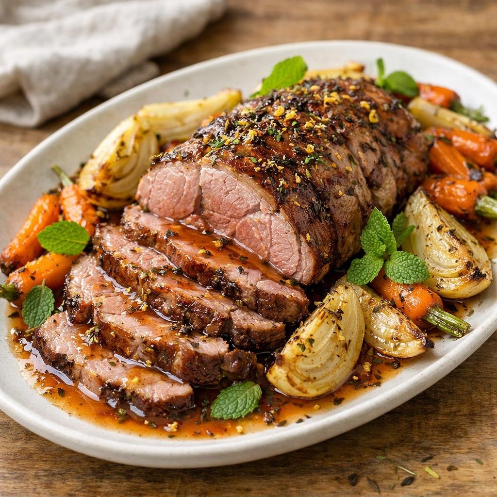 rôti d'agneau au thé