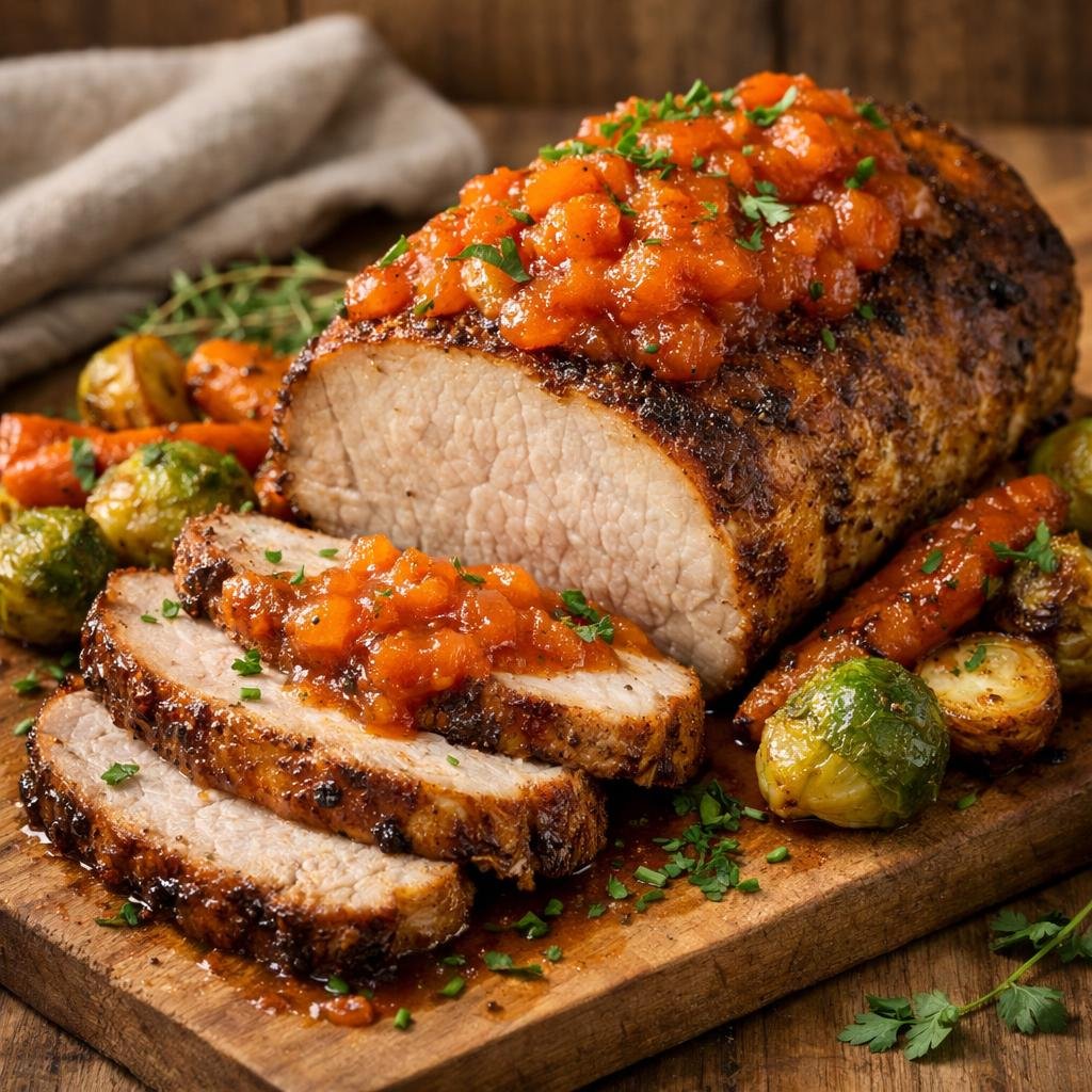 Rôti de porc à la normande
