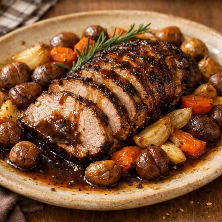 rôti de porc à l'ail noir