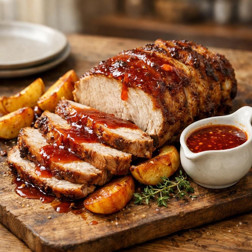 Rôti de porc au cidre