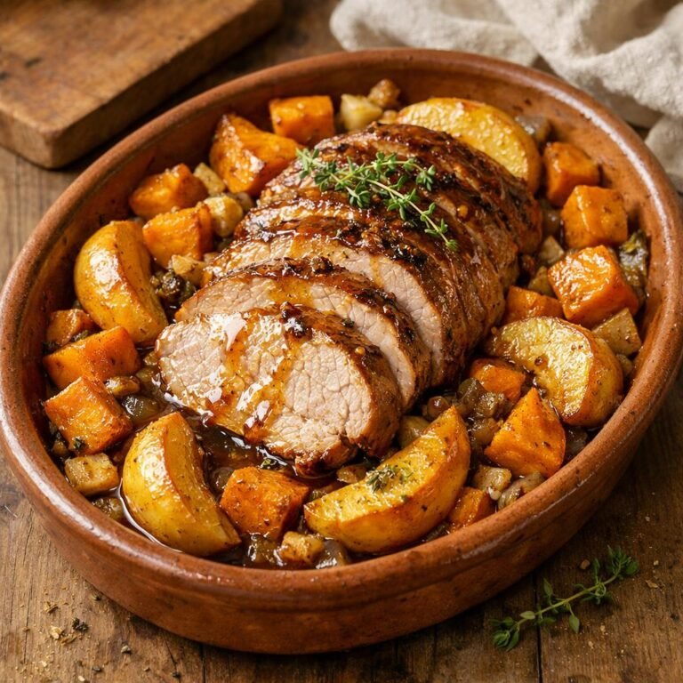 Rôti de porc automnal