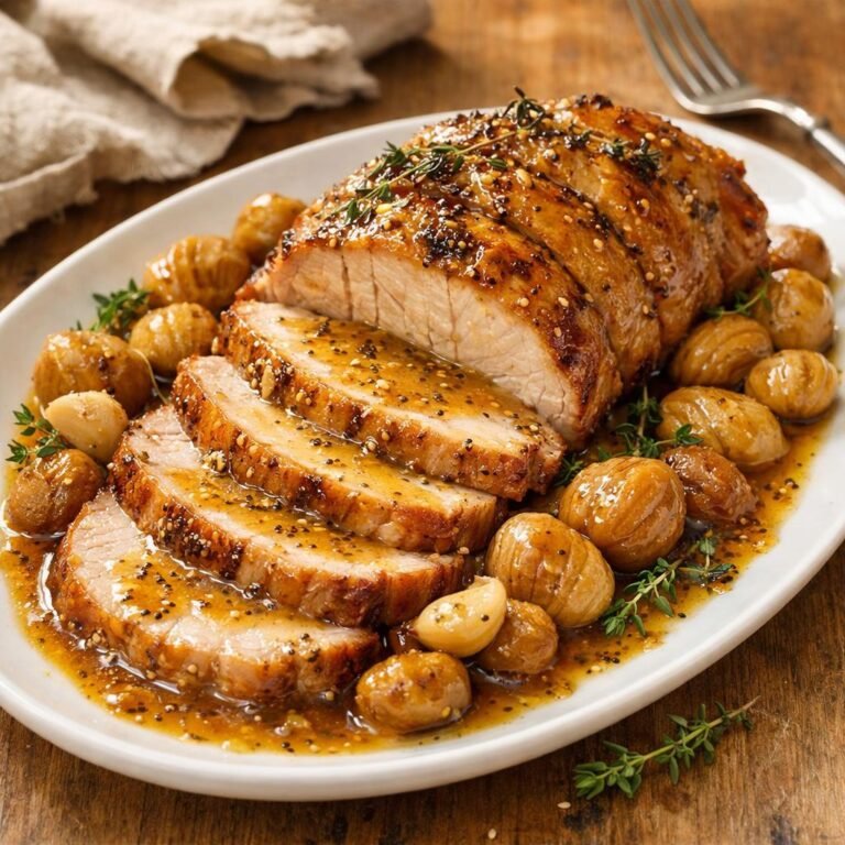 Rôti de porc châtaignes