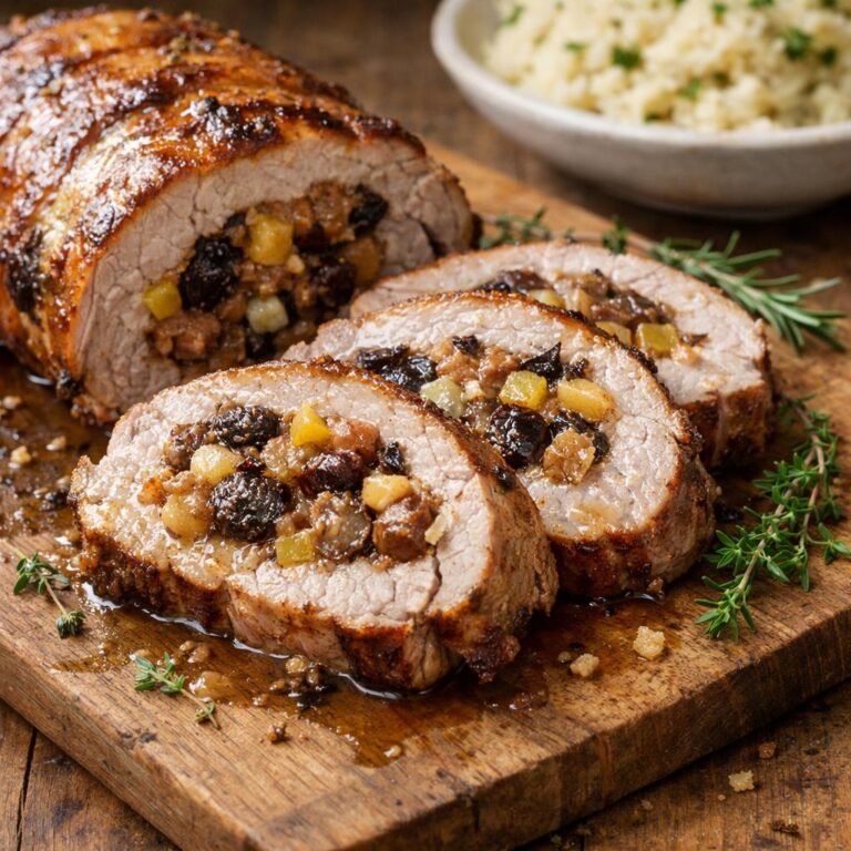 Rôti de porc farci