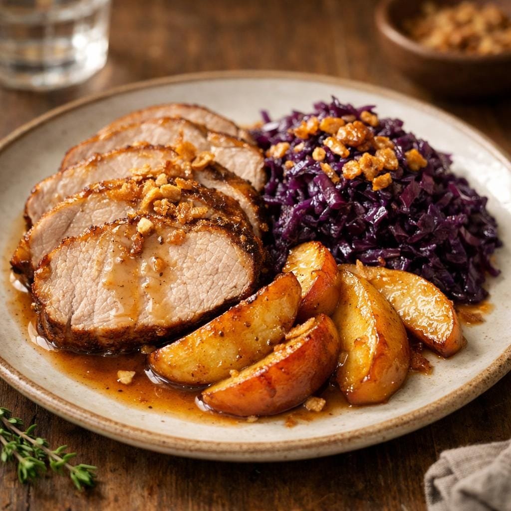 rôti de porc pommes