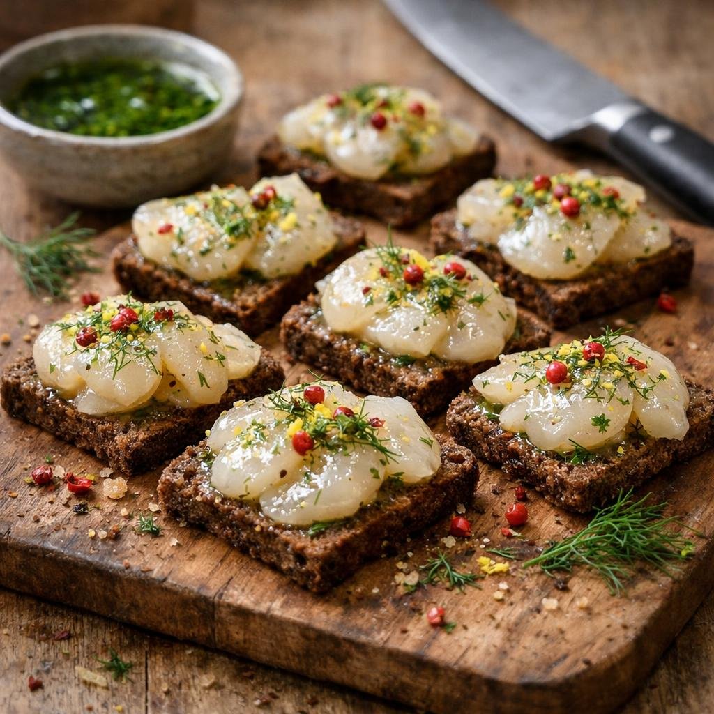 Saint-Jacques gravlax