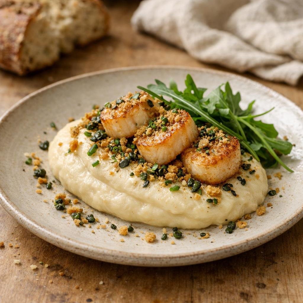 Saint-Jacques purée céleri