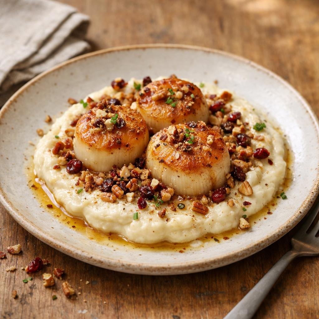 Saint-Jacques purée céleri