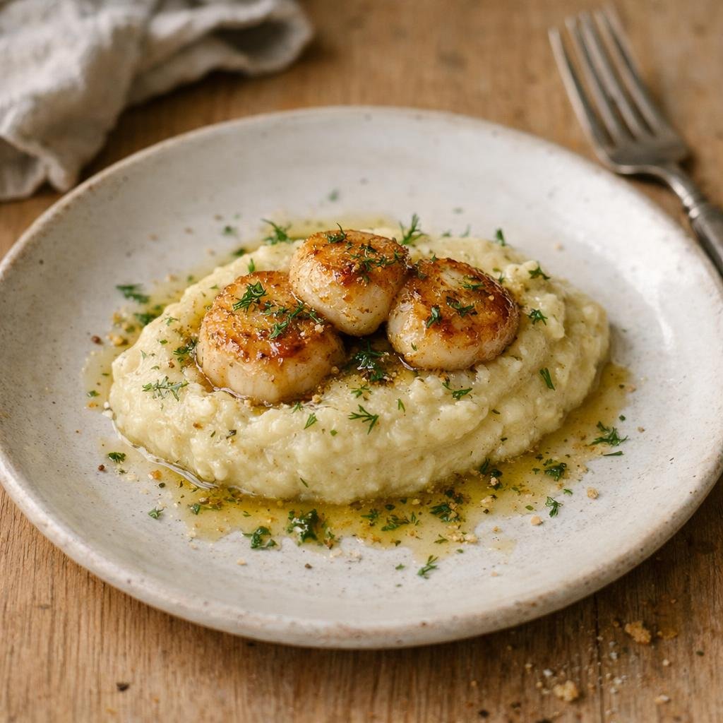 Saint-Jacques purée céleri