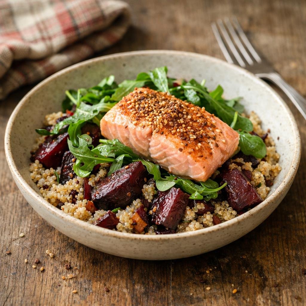 salade quinoa betterave saumon