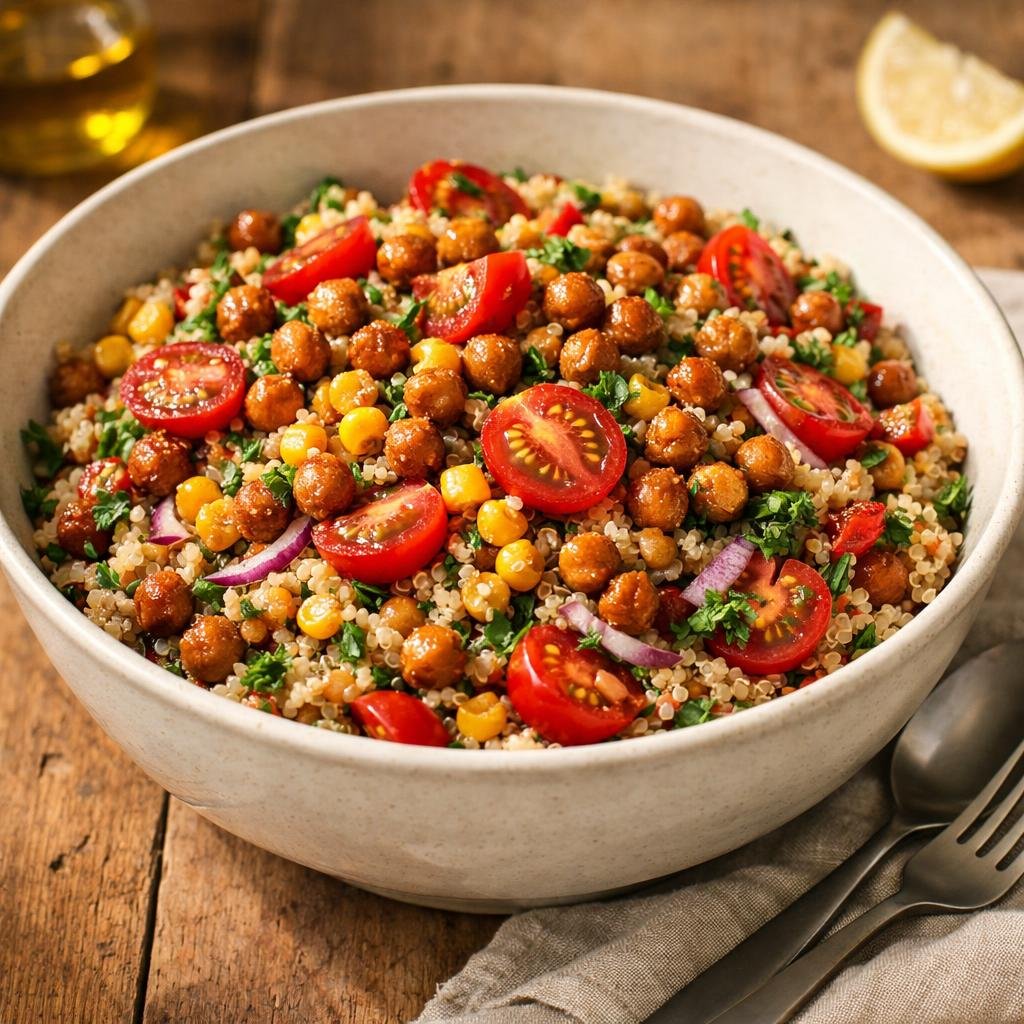 Salade quinoa maïs grillé