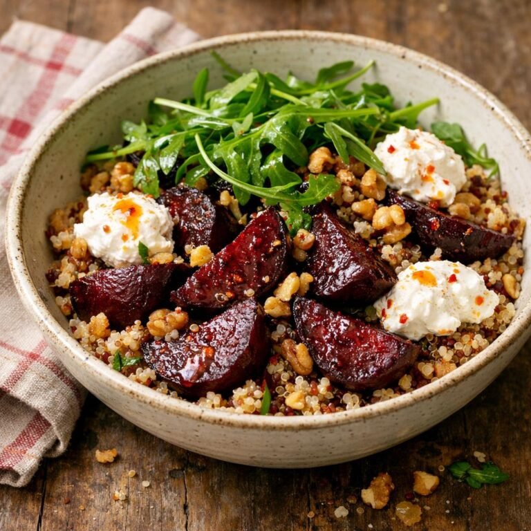 Salade tiède betterave quinoa