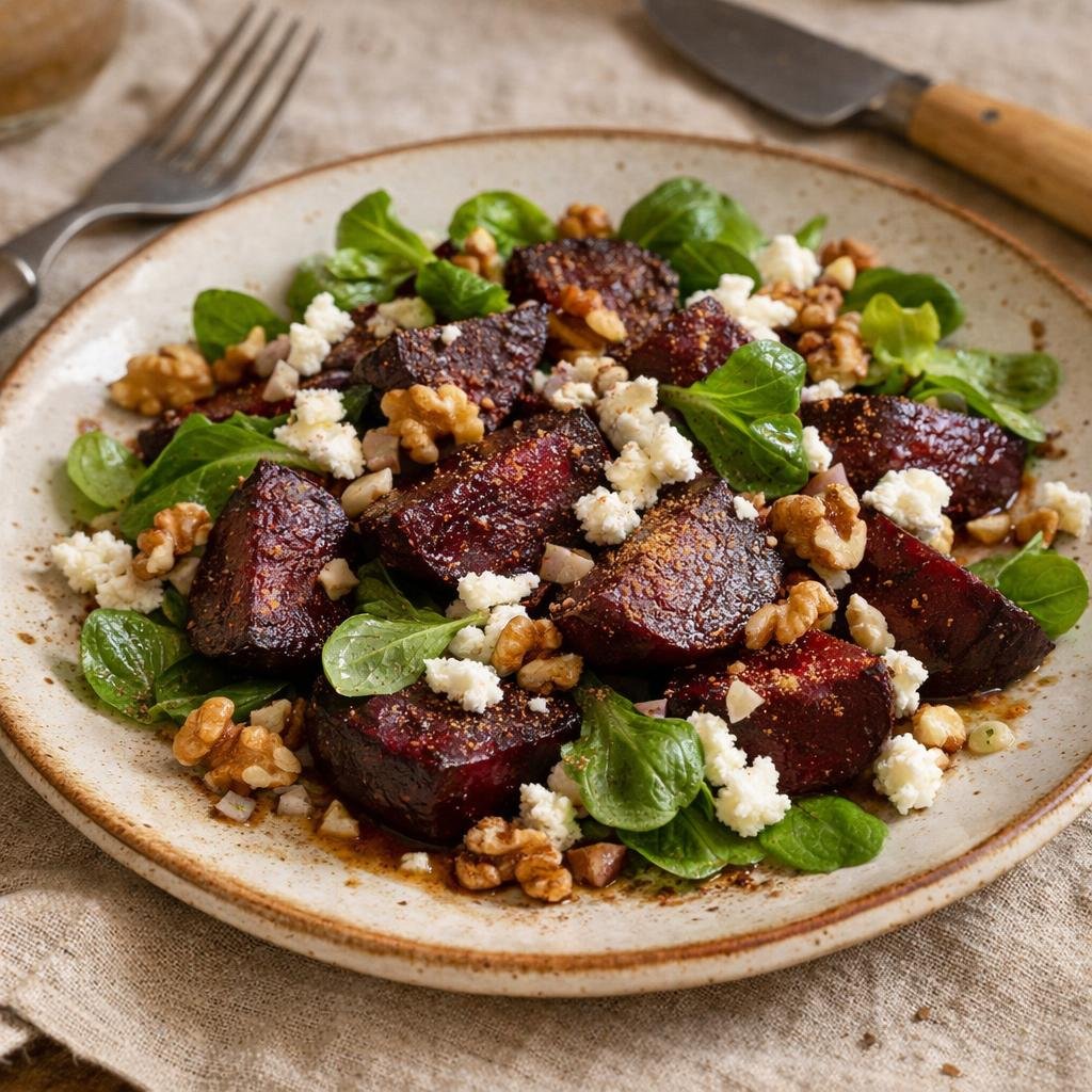 Salade tiède de betteraves