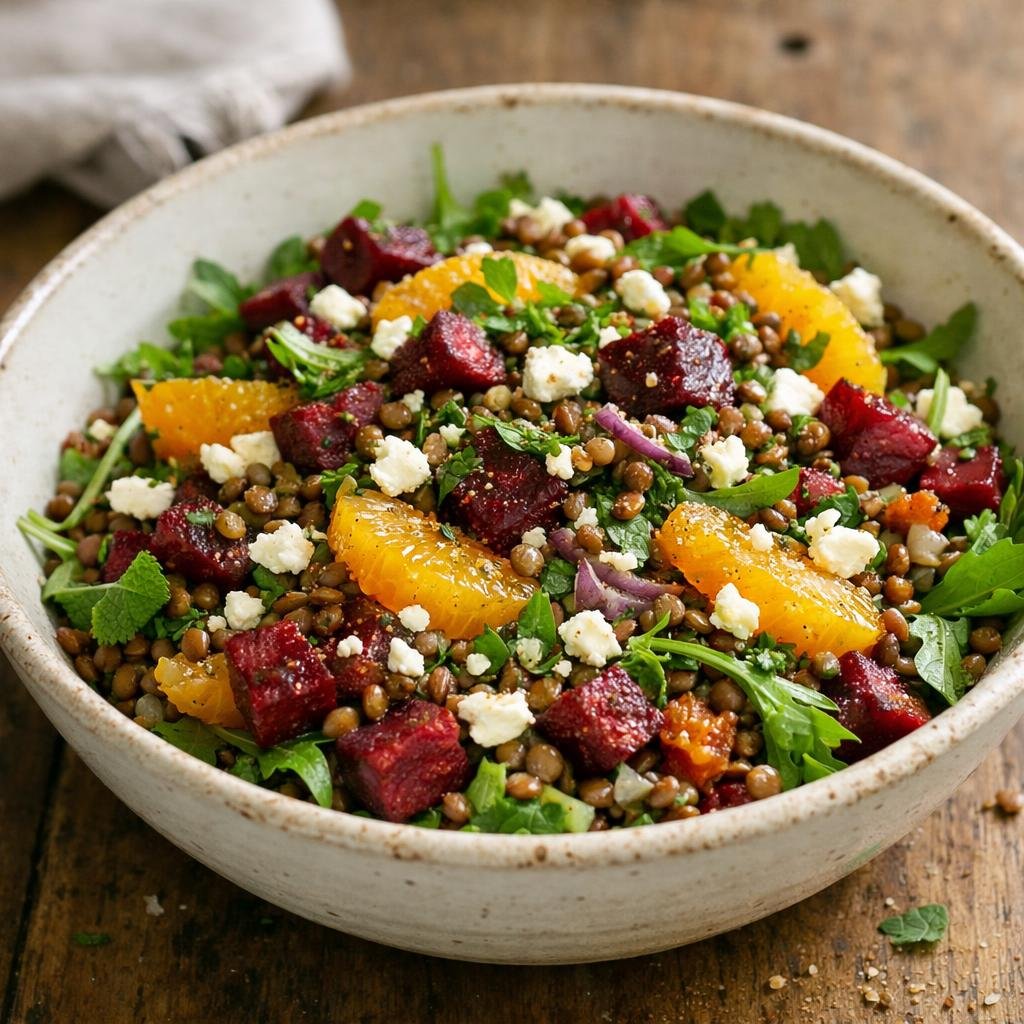 salade tiède de lentilles
