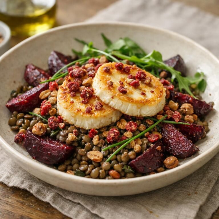 Salade tiède de lentilles