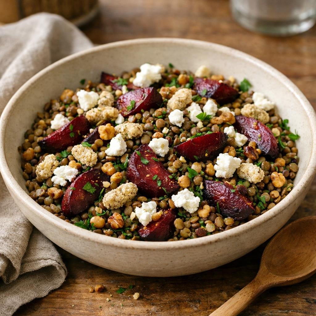 salade tiède de lentilles
