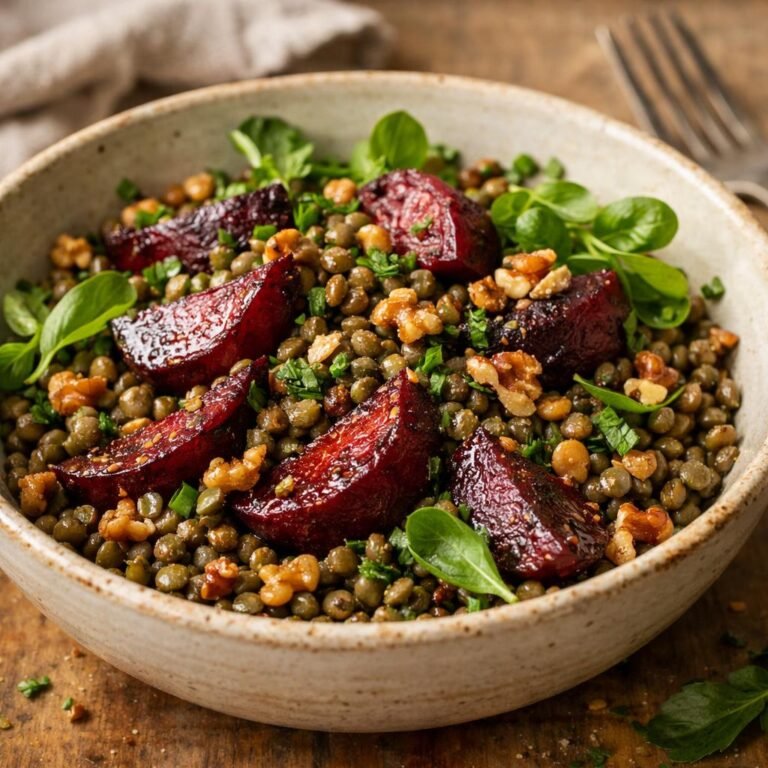 salade tiède de lentilles