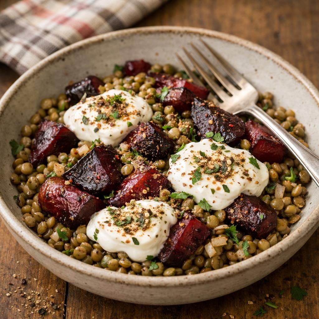 salade tiède de lentilles