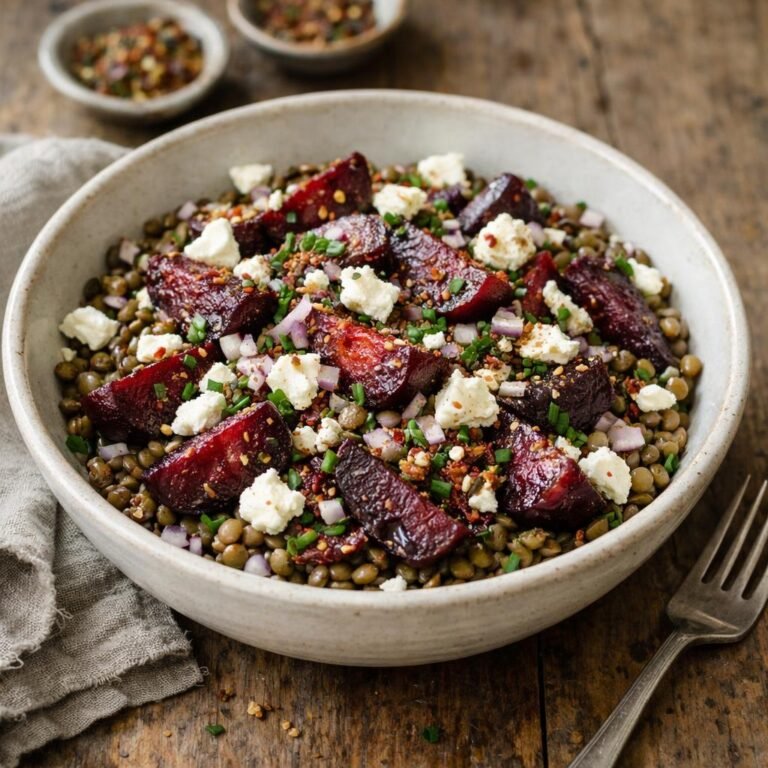 salade tiède de lentilles