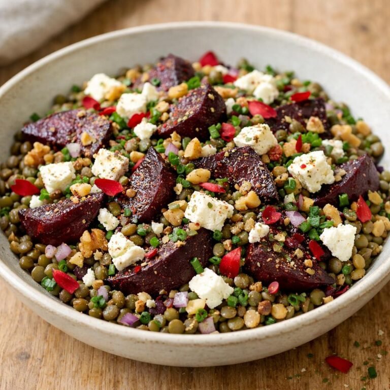 salade tiède de lentilles