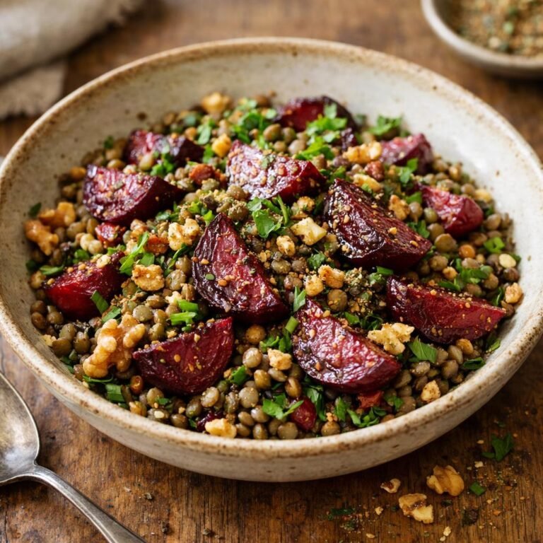 salade tiède de lentilles