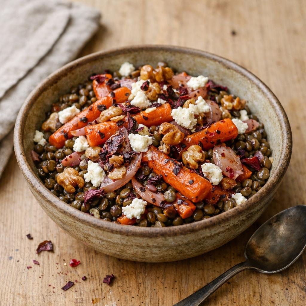 salade tiède de lentilles