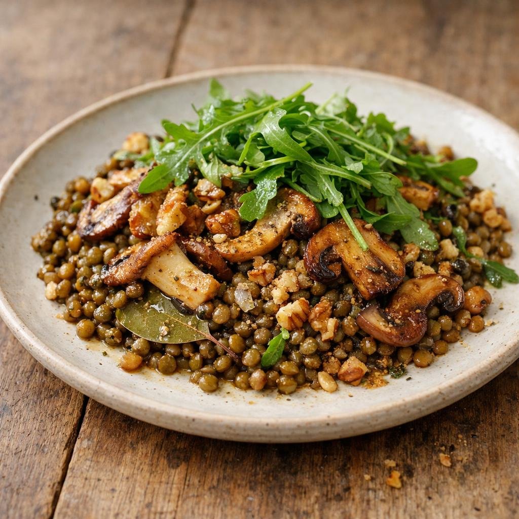 Salade tiède de lentilles