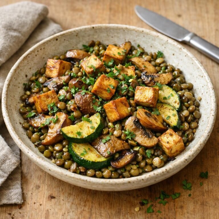 salade tiède de lentilles