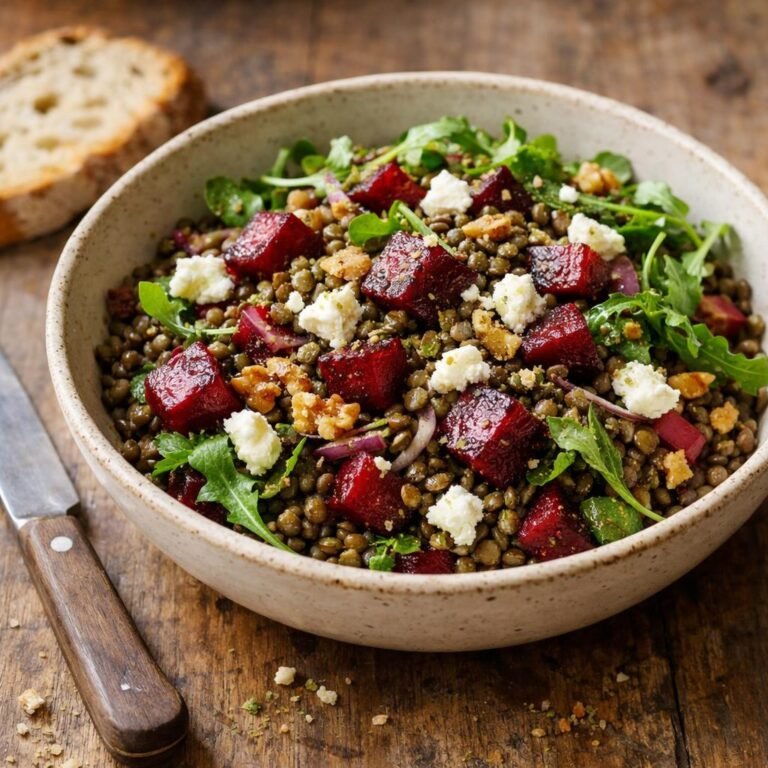 salade tiède de lentilles