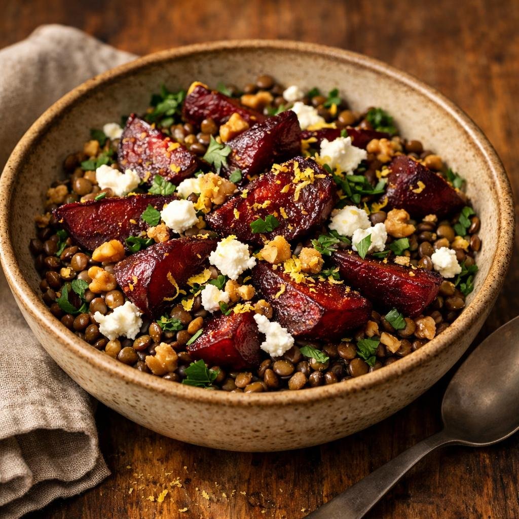 salade tiède de lentilles