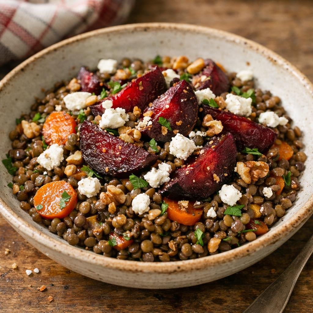 salade tiède de lentilles
