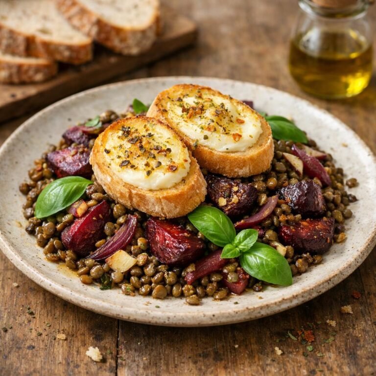 salade tiède de lentilles