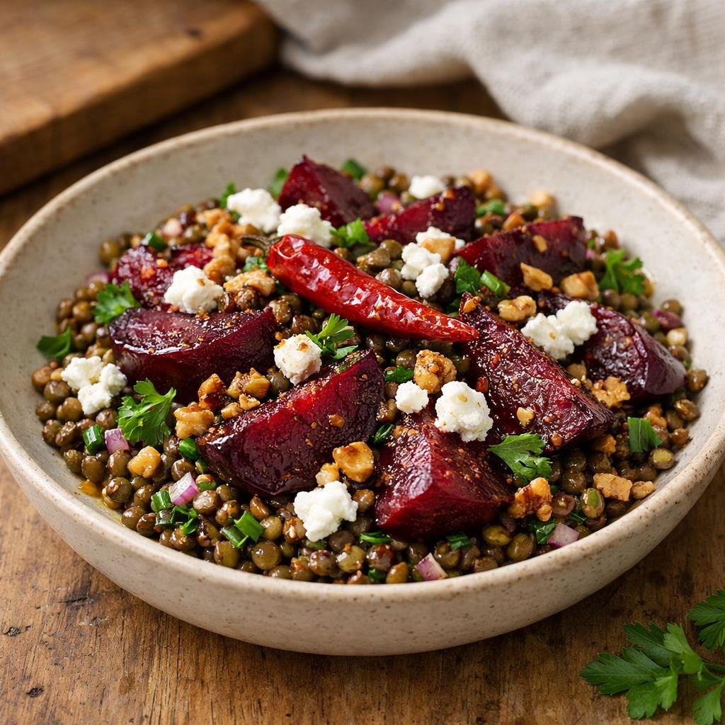 salade tiède de lentilles