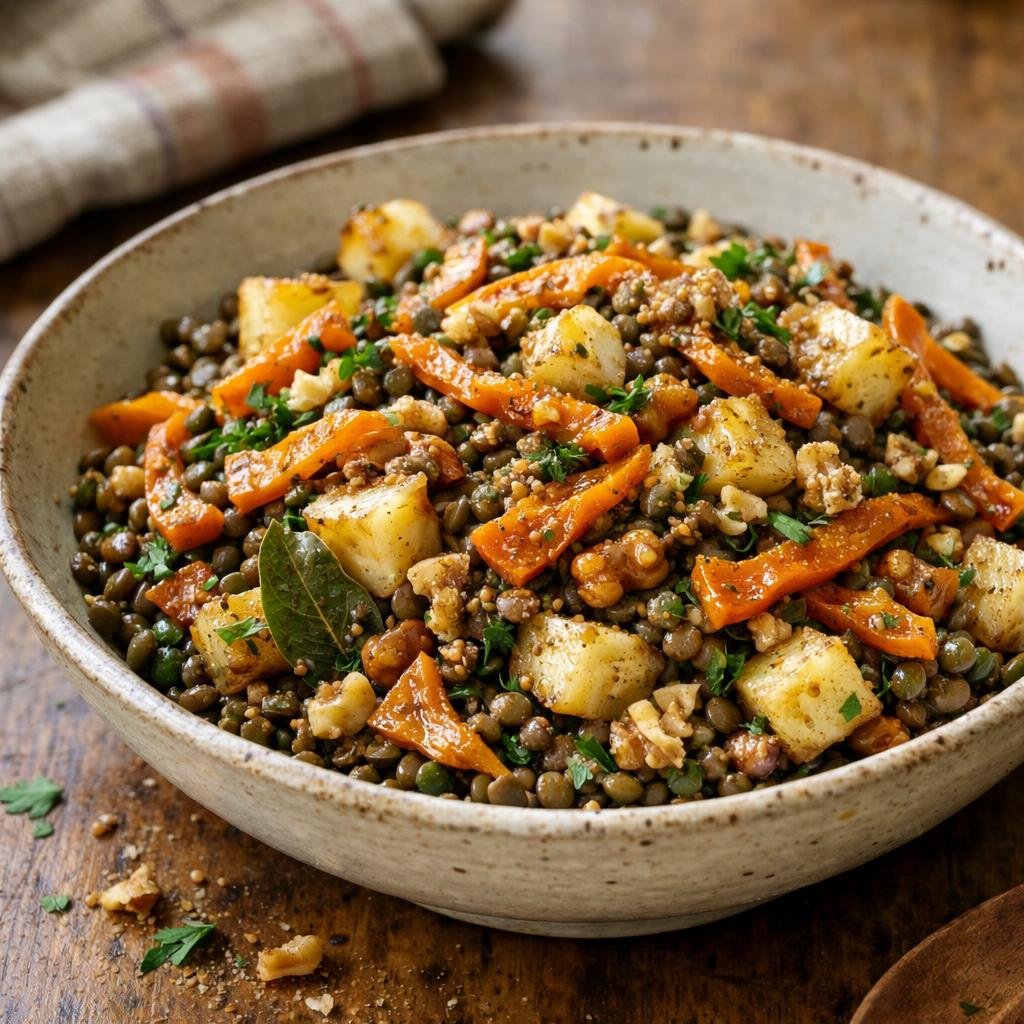 salade tiède de lentilles