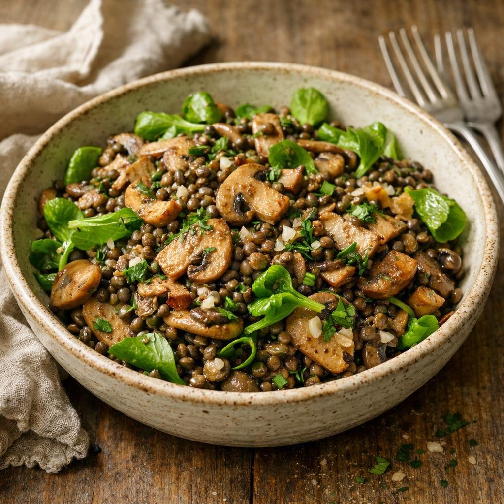salade tiède de lentilles