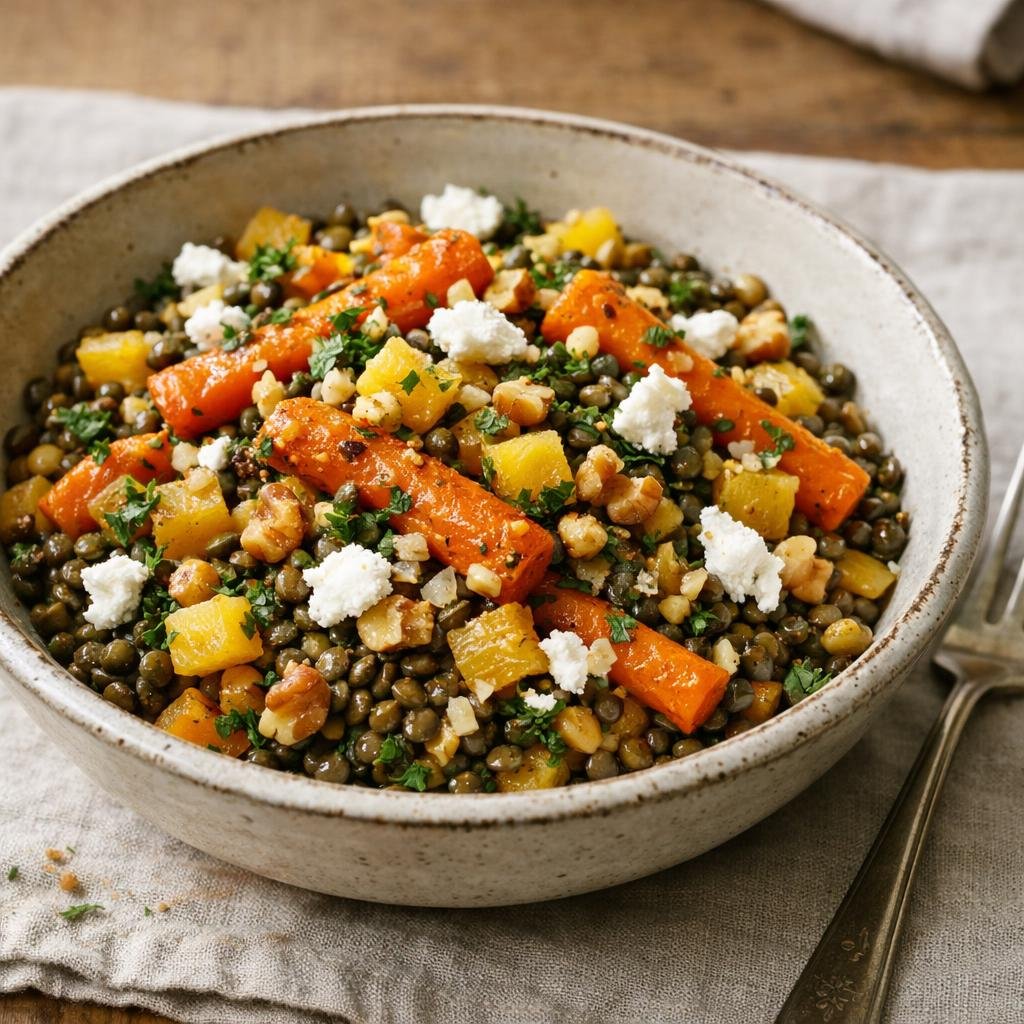 salade tiède de lentilles