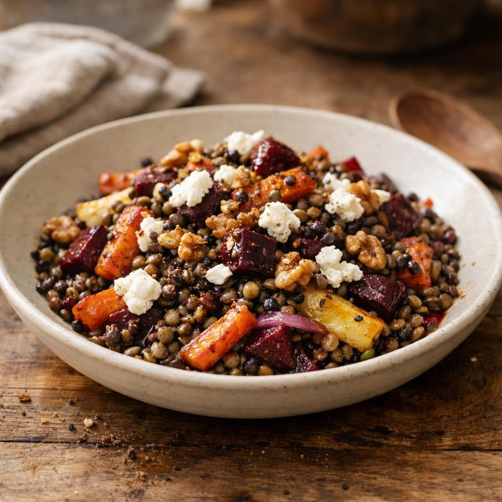salade tiède de lentilles
