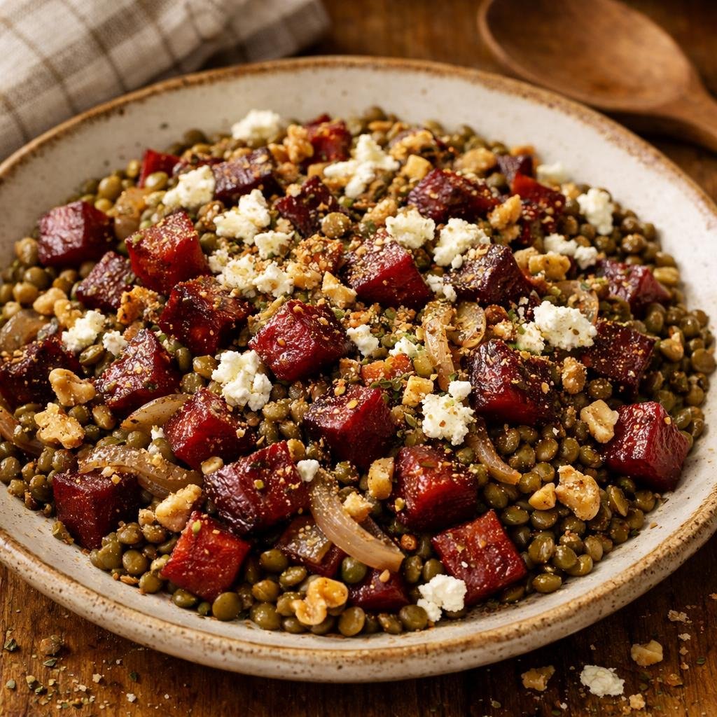 salade tiède de lentilles