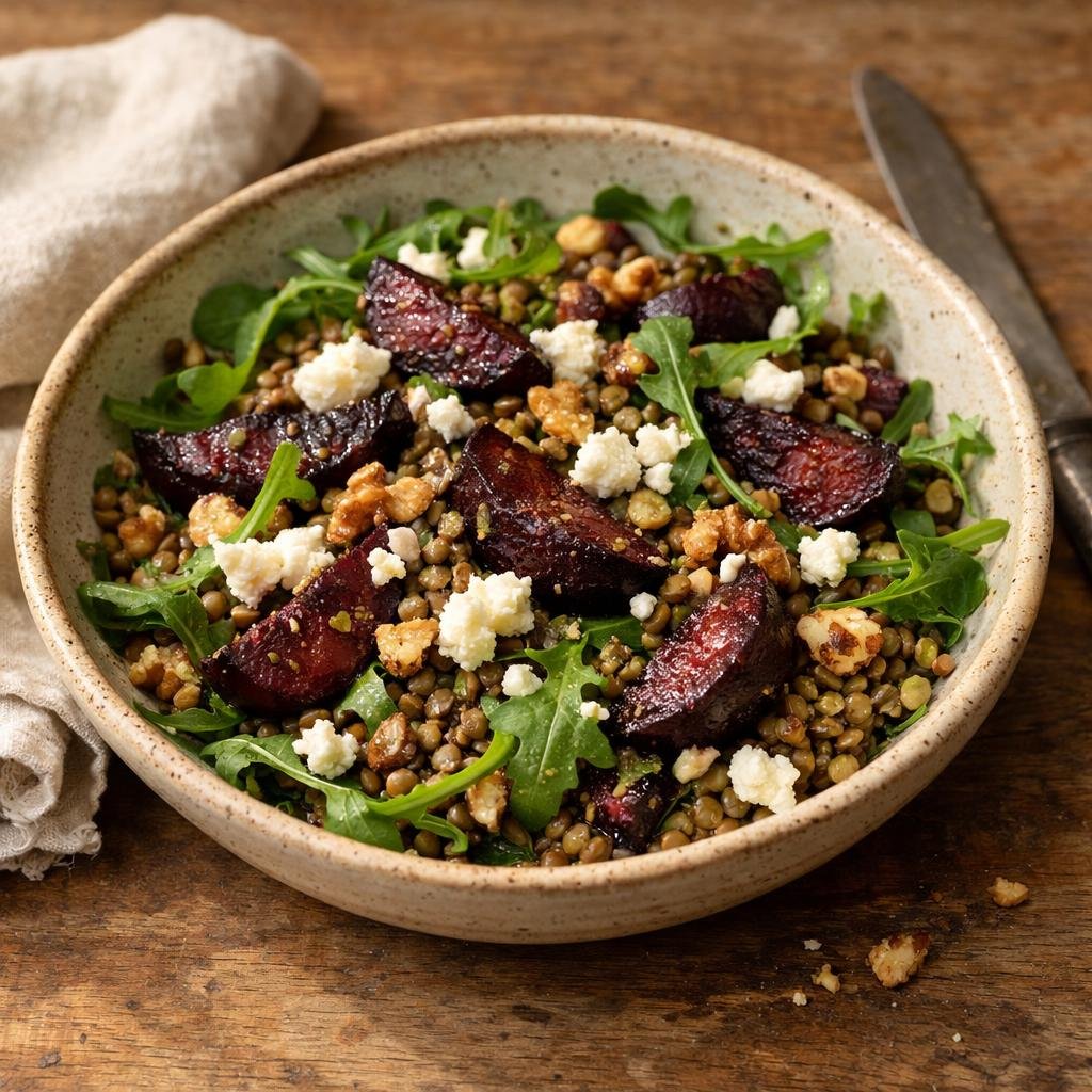 salade tiède de lentilles