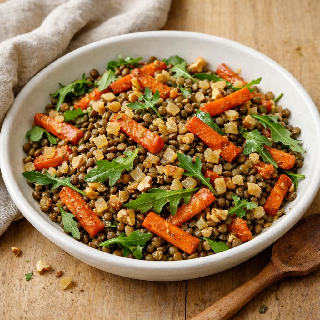 salade tiède de lentilles