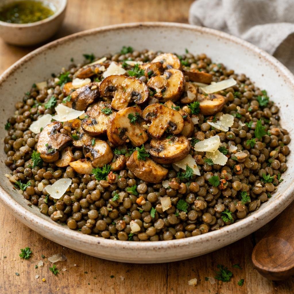salade tiède de lentilles