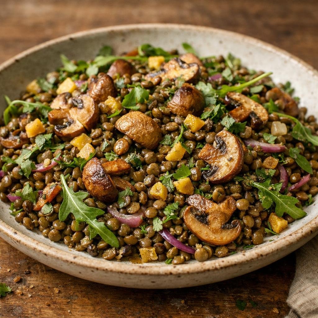 salade tiède de lentilles