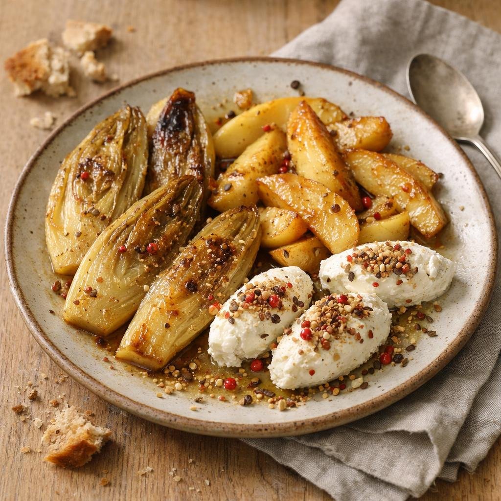 salade tiède d'endives