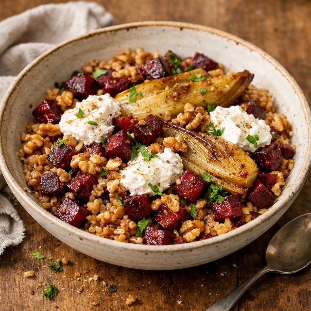 Salade tiède d'épeautre