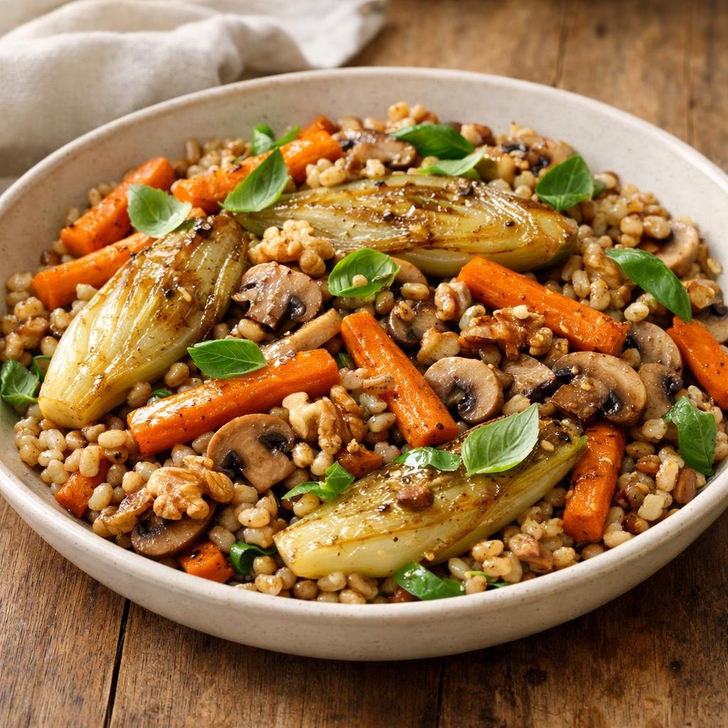 Salade tiède d'épeautre