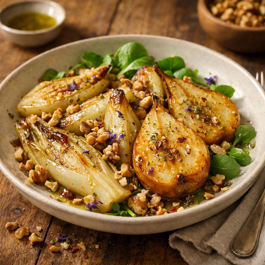 salade tiède endives poires