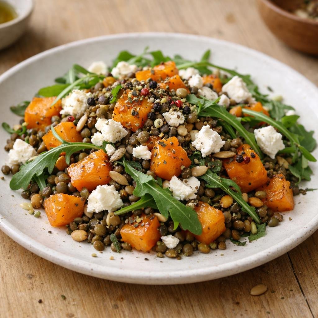 salade tiède lentilles butternut