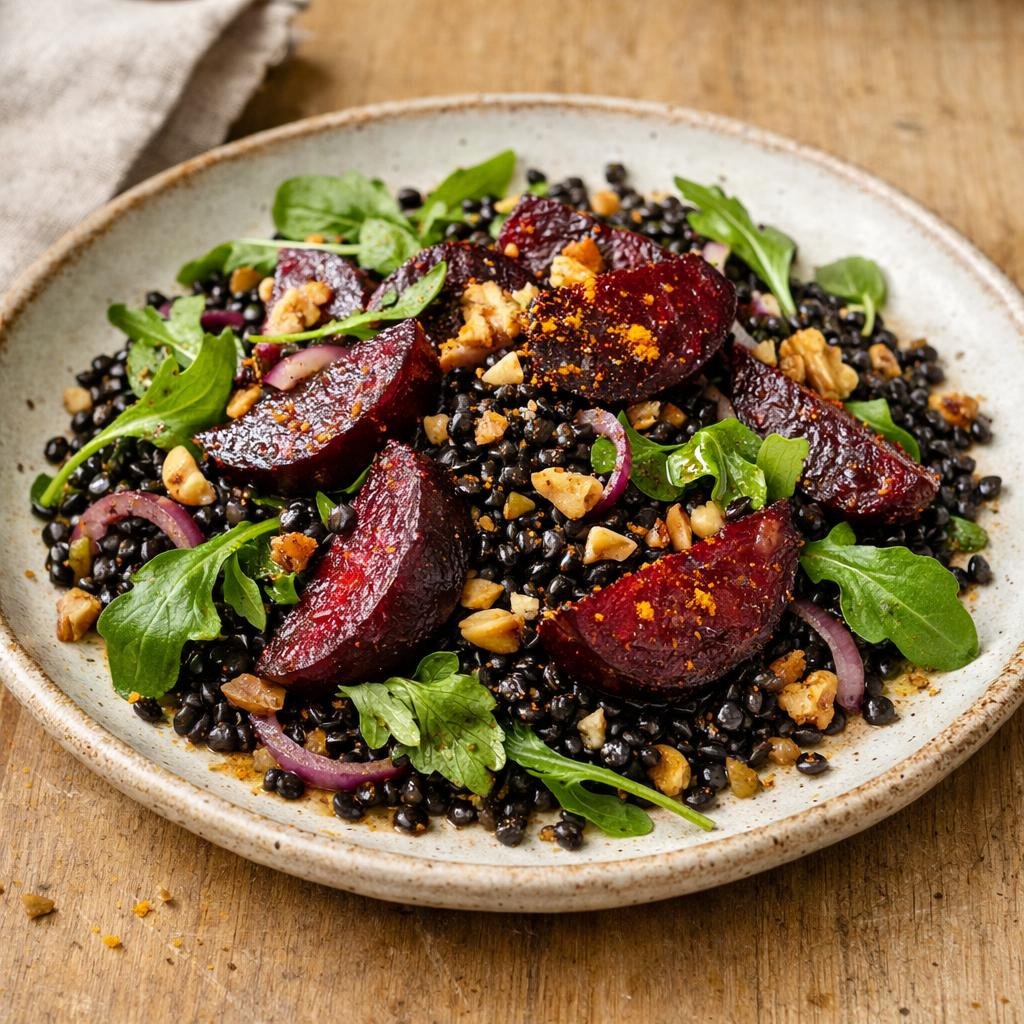 salade tiède lentilles mandarine