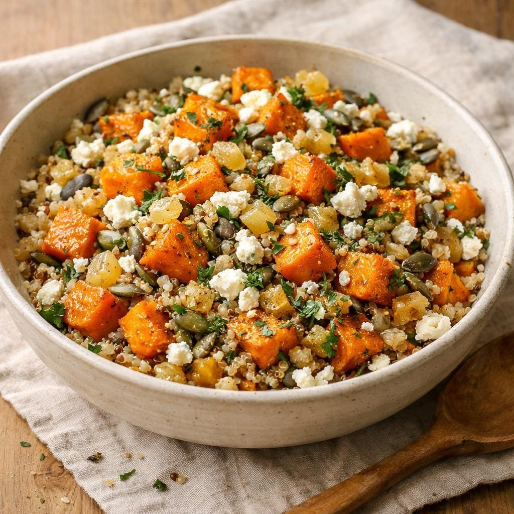 Salade tiède potimarron quinoa