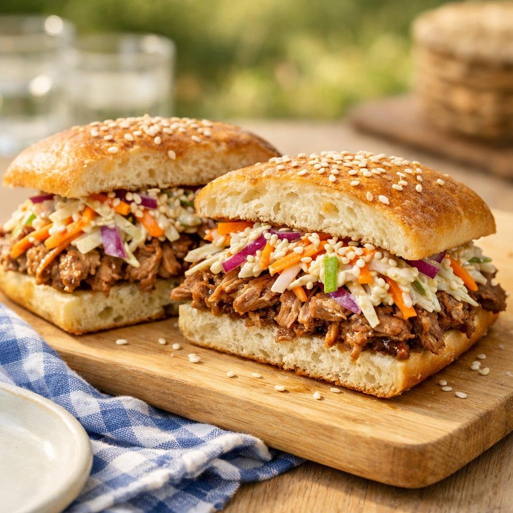 sandwich porc effiloché